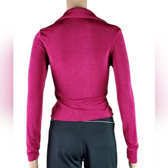 Princess Polly Raspberry Pink Cropped Blouse - Picture 2 of 6